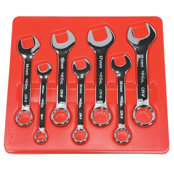 K-Tool International Hi Polish Mtrc Shrt Wrench Set, 7pcs. KTI-41700